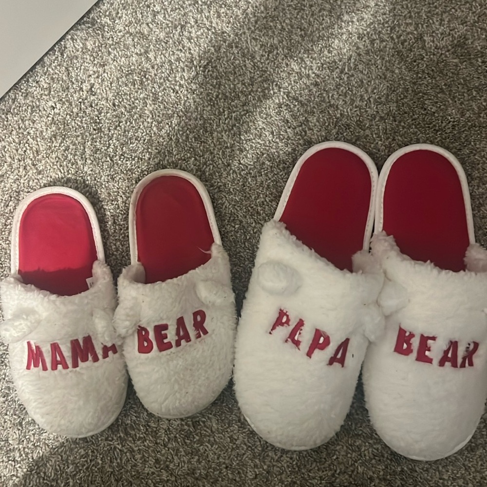Mama Bear and Papa Bear slippers